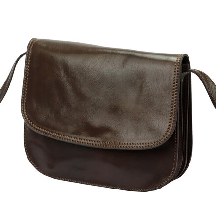 Dámska kožená crossbody kabelka s troma komorami Florence 5513