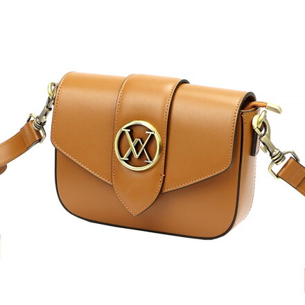 Dámska kožená crossbody kabelka Luka, camel-1 20-074