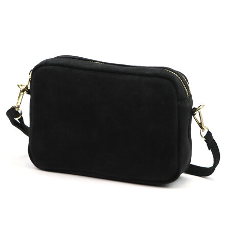 Dámska semišová crossbody kabelka s dvoma komorami Luka 25-011