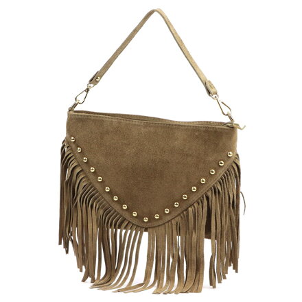 Dámska semišová crossbody kabelka s odnímateľným popruhom Luka 25-013