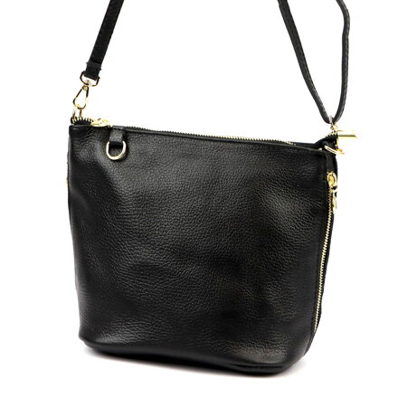 Dámska kožená crossbody kabelka z prírodnej kože Luka 26-110 DOLLARO