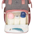 Dámsky ruksak typu mommy bag v šedo-ružovej farbe - Peterson