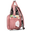 Dámsky ruksak typu mommy bag v šedo-ružovej farbe - Peterson