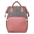 Dámsky ruksak typu mommy bag v šedo-ružovej farbe - Peterson
