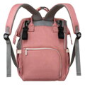 Dámsky ruksak typu mommy bag v šedo-ružovej farbe - Peterson
