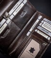Kožená dámska peňaženka na karty s ochranou RFID Protect - Rovicky