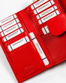 Červená dámska kožená peňaženka s RFID ochranou - Rovicky