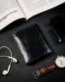 Klasická pánska vertikálna peňaženka z prírodnej kože s technológiou RFID - Rovicky