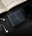 Kožená pánska peňaženka štvorcového tvaru so zipsom v retro štýle, RFID - Always Wild