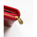 Kožená červená dámska peňaženka so zapínaním na patent a zips – Peterson