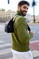 Pánska crossbody taška s chlopňou z polyesteru – Peterson