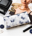 Elegantná dámska peňaženka z prírodnej kože, zapínaná na magnet a zips - Peterson