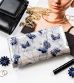 Elegantná dámska peňaženka z prírodnej kože, zapínaná na magnet a zips - Peterson