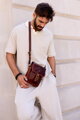 Pánska crossbody taška v štýle vintage Peterson