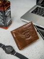 Pánska kožená peňaženka s úložným priestorom na zips - Always Wild