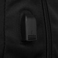 Čierny školský batoh s USB portom - Peterson