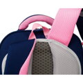 Praktický polyesterový batoh v námorníckej modrej a ružovej s ergonomickými popruhmi - Peterson