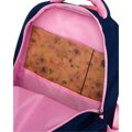 Praktický polyesterový batoh v námorníckej modrej a ružovej s ergonomickými popruhmi - Peterson