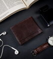 Pánska kožená peňaženka s ochranou RFID Protect Card - Rovicky