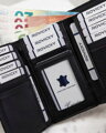 Veľká dámska peňaženka z prírodnej kože na kovový uzáver a patent - 4U Cavaldi
