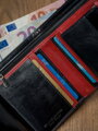 Vertikálna pánska kožená peňaženka z dvojfarebnej RFID prírodnej kože - Rovicky
