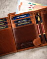 Veľká, kožená pánska peňaženka s vyrazeným znamením zverokruhu – Peterson