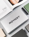 Veľká béžová dámska kožená peňaženka Rovicky
