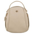 Mały plecak damski ze skóry ekologicznej w jasnobeżowym kolorze - Rovicky