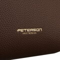 Brązowa shopperka damska wykonana ze skóry ekologicznej z praktycznym etui w zestawie - Peterson