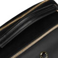 Dámska crossbody kabelka z ekokože s dvoma komorami Peterson, čierna cd31367