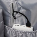 Dámsky cestovný ruksak z polyesteru v tmavobéžovej farbe s priehradkou na laptop - Peterson