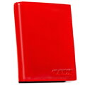 Skórzane, czerwone etui na dokumenty bez zapięcia zewnętrznego - 4U Cavaldi
