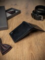 Pánska kompaktná čierna peňaženka z pravej kože s RFID ochranou – Rovicky