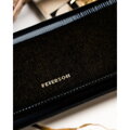 Portfel damski ze skóry naturalnej w czarnym kolorze, wyposażony w system RFID - Peterson
