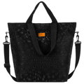 Wygodny shopper damski z poliestru w czarnym kolorze - Rovicky
