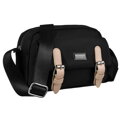 Čierna nylonová crossbody kabelka s nastaviteľným popruhom - Peterson