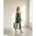 Dámska shopper kabelka z textilu Peterson, béžová cd31340