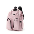 Ružový ruksak typu mommy bag s viacerými praktickými vreckami - Himawari