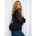 Dámska crossbody kabelka na širokom popruhu z polyesteru v čiernej farbe – Peterson