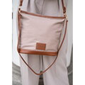 Dámska crossbody kabelka z polyesteru s odnímateľným popruhom Peterson, béžová cd31459
