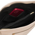 Béžová mestská dámska crossbody kabelka s nastaviteľným popruhom