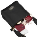Čierna dámska crossbody kabelka z ekokože