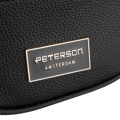 Malá čierna dámska crossbody taška z ekologickej kože na zips s nastaviteľným popruhom
