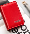 Malá červená dámska kožená peňaženka Rovicky na zips