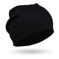 Czapka damska Beanie z kryształkami czarna - Peterson