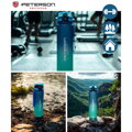 Niebiesko-zielony, tritanowy bidon na wodę o pojemności 1000 ml - Peterson