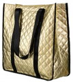 Dámska shopper kabelka z textilu Rovicky, zlatá cd27297