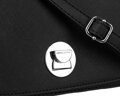 Dámska crossbody kabelka z ekokože s prešívaním David Jones, čierna cd28089