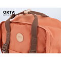 Oranžovo-hnedý mestský ruksak so zapínaním na zips - Himawari