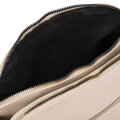 Dámska crossbody kabelka z ekokože s troma komorami Peterson, béžová cd31455